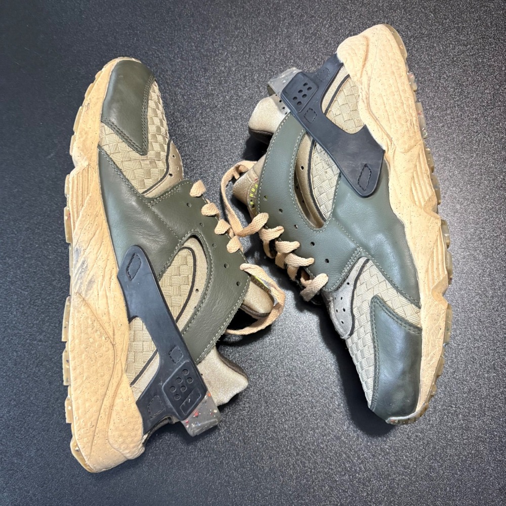 Nike Air Huarache Crater Premium limestone cargo khaki men siz 9.5 sneakers amy